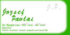 jozsef pavlai business card